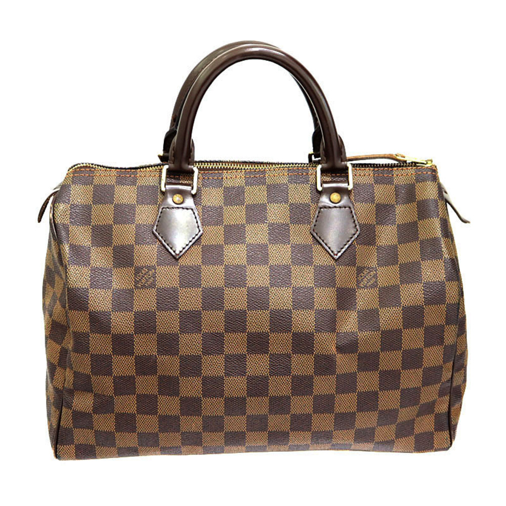 Louis Vuitton Speedy Damier Canvas Leather Brown